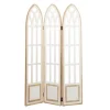 White Wood Windowpane 3-Panel Room Divider-Kirkland's Home Store