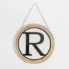 Whitewash Bead Trim Monogram R Plaque-Kirkland's Home Store