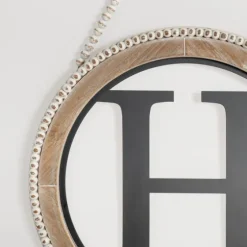 Whitewash Bead Trim Monogram H Plaque-Kirkland's Home Cheap