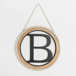 Whitewash Bead Trim Monogram B Plaque-Kirkland's Home Cheap