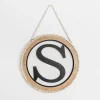 Whitewash Bead Trim Monogram S Plaque-Kirkland's Home Best