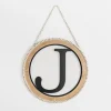 Whitewash Bead Trim Monogram J Plaque-Kirkland's Home Sale