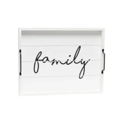 Whitewash Family Wooden Tray-Kirkland's Home New