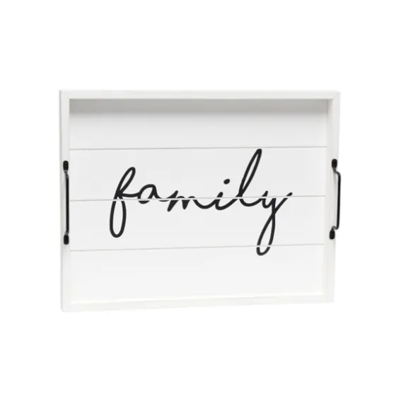 Whitewash Family Wooden Tray-Kirkland's Home New