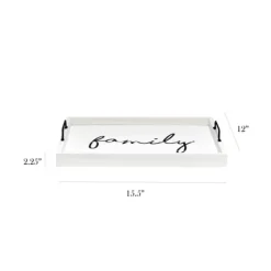 Whitewash Family Wooden Tray-Kirkland's Home New