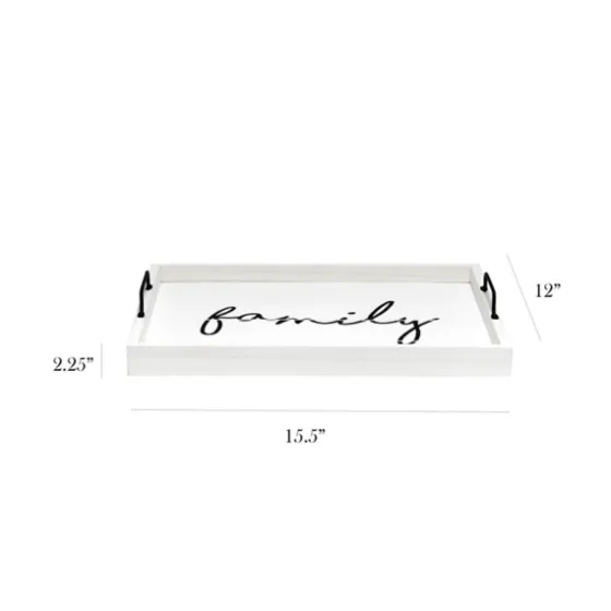 Whitewash Family Wooden Tray-Kirkland's Home New