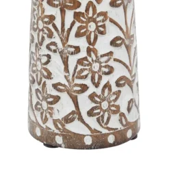 Whitewash Floral Mango Candlesticks, Set Of 3-Kirkland's Home Shop