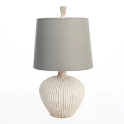 Whitewash Ribbed Gourd Table Lamp-Kirkland's Home Store