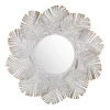 Whitewash Round Palm Leaf Wall Mirror-Kirkland's Home Outlet