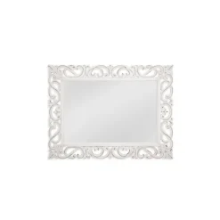 Whitewash Scrolled Frame Rectangle Wall Mirror-Kirkland's Home Outlet