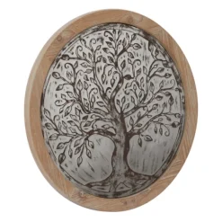 Whitewashed Bronze Tree Framed Wall Plaque-Kirkland's Home Clearance