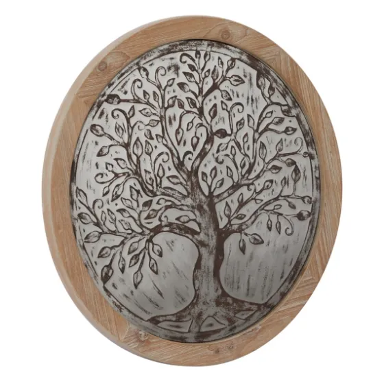 Whitewashed Bronze Tree Framed Wall Plaque-Kirkland's Home Clearance