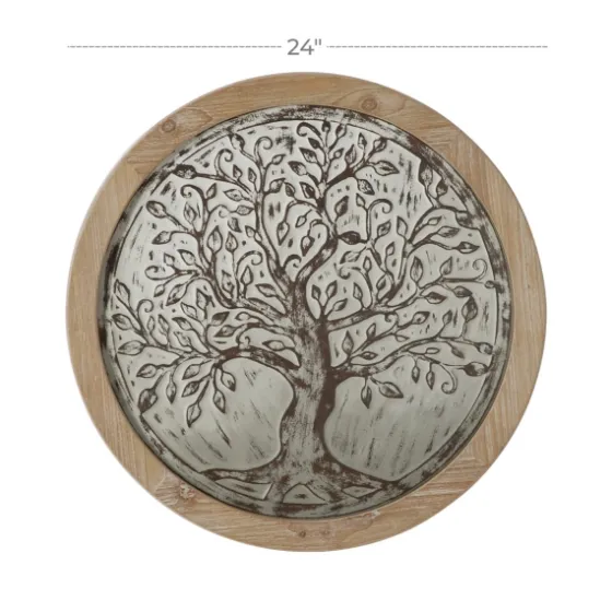Whitewashed Bronze Tree Framed Wall Plaque-Kirkland's Home Clearance
