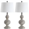 Whitewashed Brown Carved 2-Pc. Table Lamp Set-Kirkland's Home Cheap