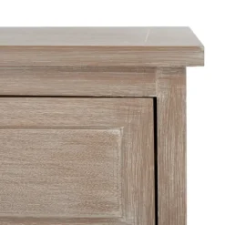Whitewashed Brown Wood Side Table With Baskets-Kirkland's Home Best Sale