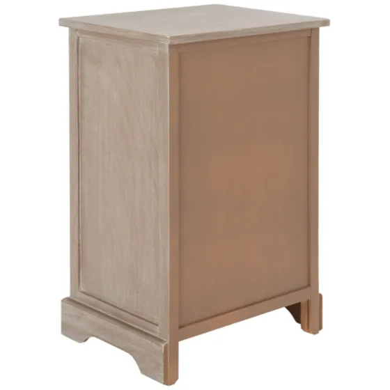 Whitewashed Brown Wood Side Table With Baskets-Kirkland's Home Best Sale