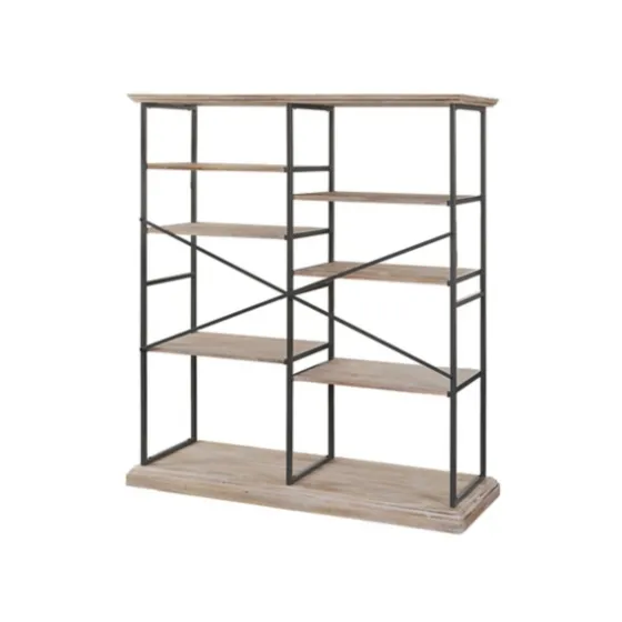 Whitewashed Etagere Industrial Bookshelf-Kirkland's Home Hot