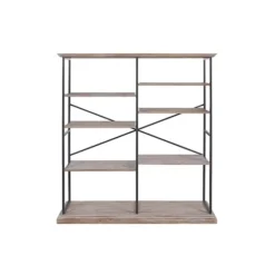 Whitewashed Etagere Industrial Bookshelf-Kirkland's Home Hot