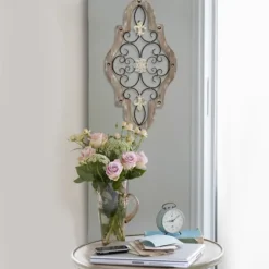 Whitewashed Framed Metal Quatrefoil Plaque-Kirkland's Home Best Sale