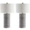 Whitewashed Gray Resin Ridges 2-Pc. Table Lamp Set-Kirkland's Home Best Sale