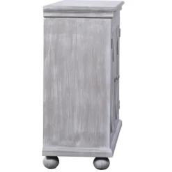Whitewashed Gray Wood Hexagonal Door Cabinet-Kirkland's Home Clearance