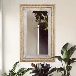 Whitewashed Hand Woven Rattan Mirror-Kirkland's Home Fashion