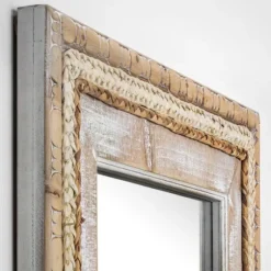 Whitewashed Hand Woven Rattan Mirror-Kirkland's Home Fashion