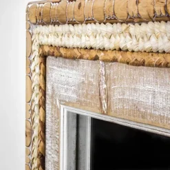 Whitewashed Hand Woven Rattan Mirror-Kirkland's Home Fashion