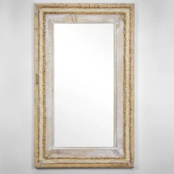 Whitewashed Hand Woven Rattan Mirror-Kirkland's Home Fashion