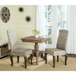 Whitewashed Kubu Rattan Dining Chairs, Set Of 2-Kirkland's Home Flash Sale
