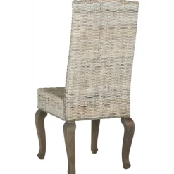 Whitewashed Kubu Rattan Dining Chairs, Set Of 2-Kirkland's Home Flash Sale
