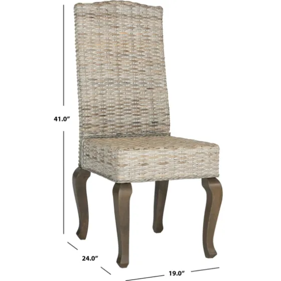 Whitewashed Kubu Rattan Dining Chairs, Set Of 2-Kirkland's Home Flash Sale