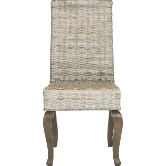 Whitewashed Kubu Rattan Dining Chairs, Set Of 2-Kirkland's Home Flash Sale