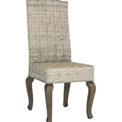 Whitewashed Kubu Rattan Dining Chairs, Set Of 2-Kirkland's Home Flash Sale