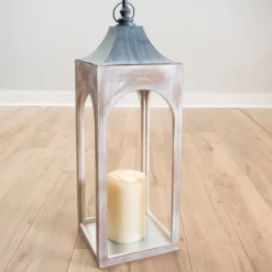 Whitewashed New Hampshire Lantern, 36 In.-Kirkland's Home Flash Sale