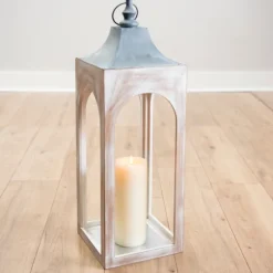 Whitewashed New Hampshire Lantern, 30 In.-Kirkland's Home Fashion