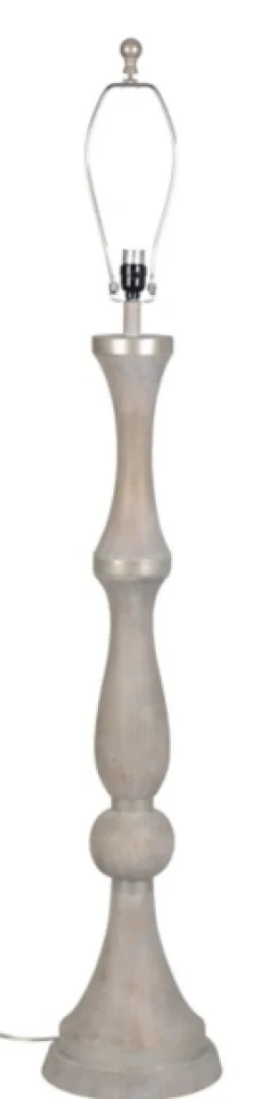 Whitewashed Silver Trim Floor Lamp-Kirkland's Home Discount