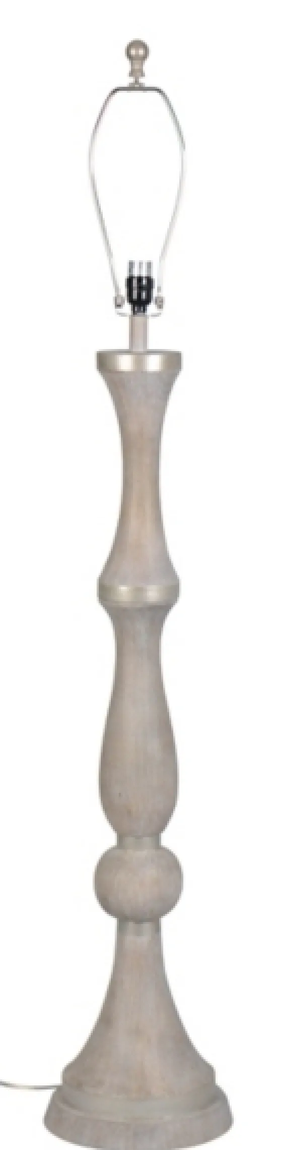 Whitewashed Silver Trim Floor Lamp-Kirkland's Home Discount