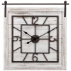 Whitewashed Sliding Barn Door Wall Clock-Kirkland's Home Discount