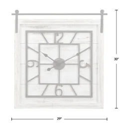 Whitewashed Sliding Barn Door Wall Clock-Kirkland's Home Discount