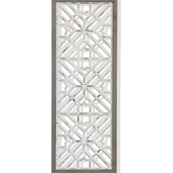Whitewashed Wood & Gray Frame Cut Out Wall Plaque-Kirkland's Home Best
