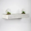 Whitewashed Wood Floating Shelf, 24 In.-Kirkland's Home Outlet