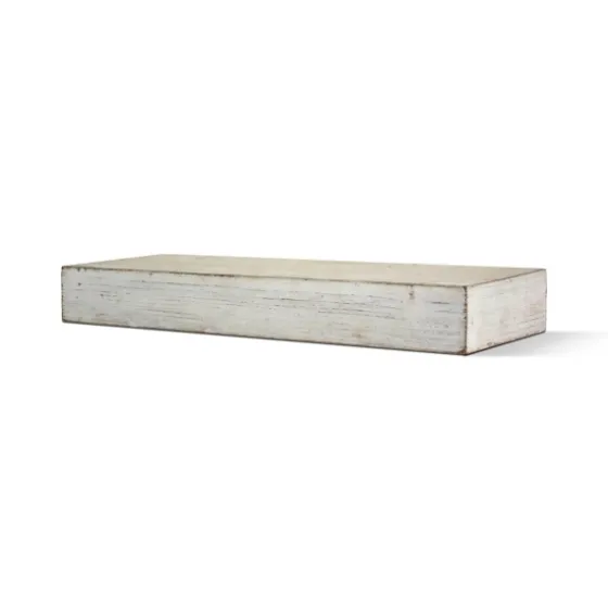 Whitewashed Wood Floating Shelf, 24 In.-Kirkland's Home Outlet