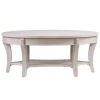 Whitewashed Wood Oval Coffee Table With Shelf-Kirkland's Home Fashion