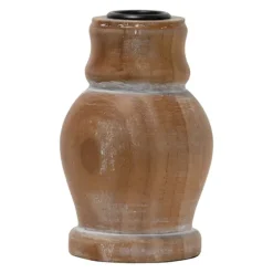Whitewashed Wood Taper Candle Holder, 5 In.-Kirkland's Home Hot