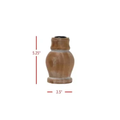 Whitewashed Wood Taper Candle Holder, 5 In.-Kirkland's Home Hot