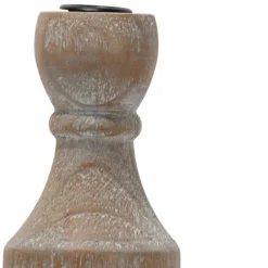 Whitewashed Wood Taper Candle Holder, 9 In.-Kirkland's Home Discount