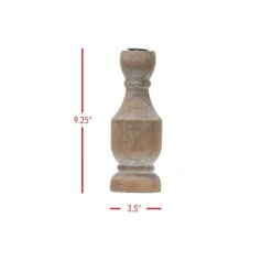 Whitewashed Wood Taper Candle Holder, 9 In.-Kirkland's Home Discount