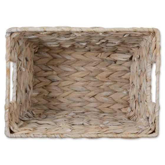 Whitewashed Woven Water Hyacinth Baskets, Set Of 2-Kirkland's Home Hot