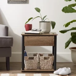 Whitewashed Woven Water Hyacinth Baskets, Set Of 2-Kirkland's Home Hot